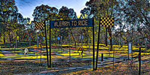 Lake Ginninderra Learn to Ride Centre in Belconnen Canberra with the Prisma app Gary Lum